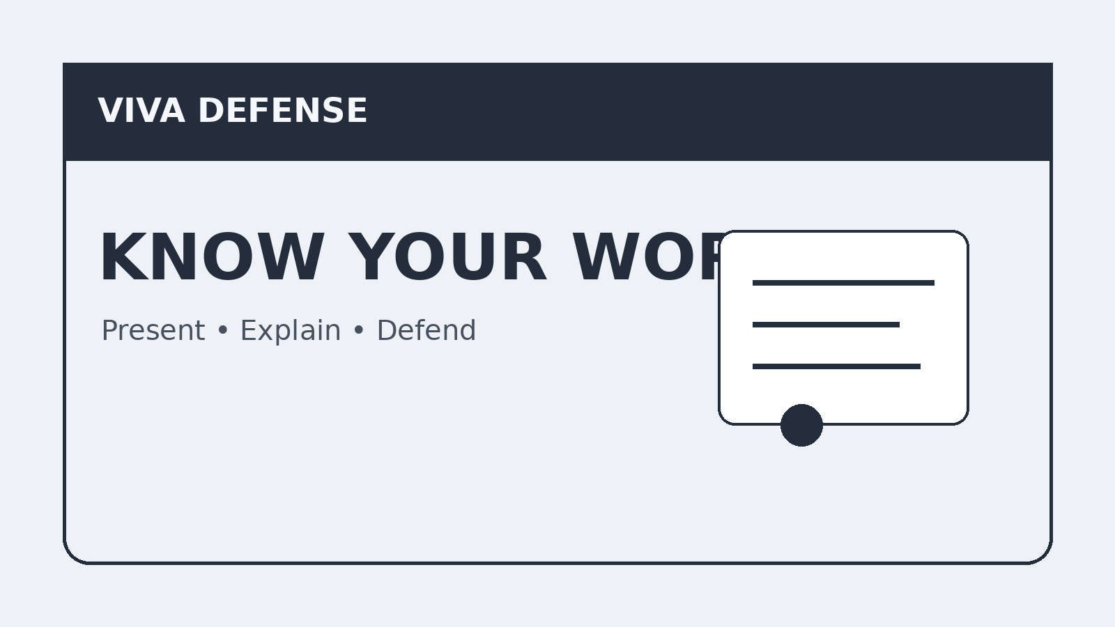 How to Prepare for a University Viva or Oral Defense